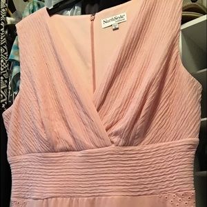 NWOT Northstyle Peach Eyelet Chiffon Dress 16